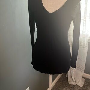 mark. Black Fitted Long Sleeve Blouse, Size